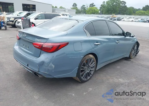 2021 Infiniti Q50 Red Sport 400 from USA, damaged, VIN JN1FV7DP9MM850223